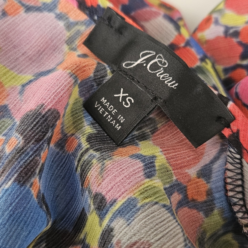 J. Crew Colorful Knee Length Dress Size XS - Picture 3 of 3